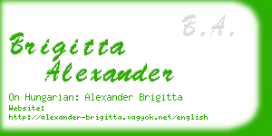 brigitta alexander business card